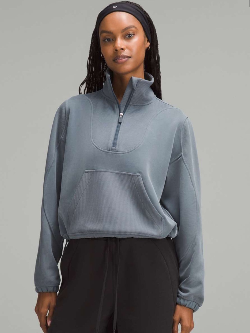 Lululemon Brushed Softstreme Ribbed Half Zip Sweatshirt size 8